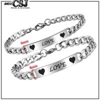 Lắc vòng tay cặp đôi inox chữ love đẹp ý nghĩa cp018 Pitaca