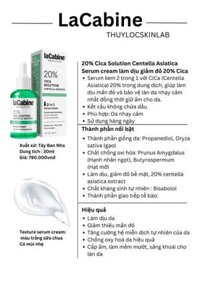 LACABINE CICA SERUM CREAM (Centella Asiatica)