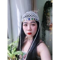 Lace hat | Nón móc len đính đá phong cách phương Tây cho bạn gái diện mạo mới Pukasnow