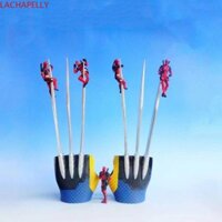 Lachapelly 1 Đôi Móng Vuốt Sói Wolverine, Găng Tay Cosplay Marvel Wolverine Cổ Điển X-Men, Trang Phục Halloween Nhựa Deadpool 3 Đeo Wolverine Cosplay Đạo Cụ X-Men Người Hâm Mộ