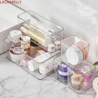 Lachapelly 5 Cái / bộ Hộp Bảo Quản Ngăn Kéo Trong Suốt, Có Nắp Lỗ Tròn Nhựa Văn Phòng Phẩm Hộp Đựng, Bề Mặt Mịn Chống Bụi Nâng Cao Đáy Chống Trơn Trượt Hộp Bảo Quản Quần Áo Để Bàn