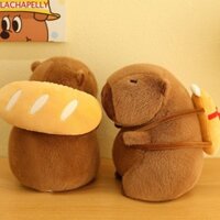 Lachapelly Bánh mì Capybara Đồ chơi sang trọng, Lông tơ với đồ chơi Capybara mô phỏng Croissant, Búp bê đi cùng trẻ em PP Cotton Mềm mại Búp bê Capybara Nhồi bông dễ thương Bé gái