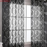 Lachapelly Lá Họa Tiết Sheer Rèm, Gạc Cửa Sổ Lãng Mạn Drap, Điều Trị Cửa Sổ Thanh Lịch Phong Cách Mục Vụ Màn Vải tuyn Mềm Phòng Ngủ