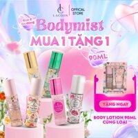 LACOON Body Mist Kem Dưỡng Ẩm Body Cho Da Khô, Body Lotion X3 Tầng Hương, Tặng Kèm Body Mist Dung Tích 90ml