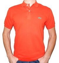 Lacoste Men's Short Sleeve Pique L.12.12 Original Fit Polo Shirt, Etna Red, 3