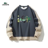Lacoste Thu Đông Thu Đông Tổng Hợp Khâu Vải Áo Khoác Nam Thiết Kế Thời Trang Khâu Màu Sắc Tương Phản Cổ Tròn Áo 6577 M-5XL