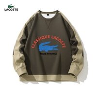 Lacoste Thu Đông Thu Đông Tổng Hợp Khâu Vải Áo Khoác Nam Thiết Kế Thời Trang Khâu Màu Sắc Tương Phản Cổ Tròn Áo 6577 M-5XL