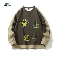 Lacoste Thu Đông Thu Đông Tổng Hợp Khâu Vải Áo Khoác Nam Thiết Kế Thời Trang Khâu Màu Sắc Tương Phản Cổ Tròn Áo 6577 M-5XL
