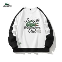 Lacoste Thu Đông Thu Đông Tổng Hợp Khâu Vải Áo Khoác Nam Thiết Kế Thời Trang Khâu Màu Sắc Tương Phản Cổ Tròn Áo 6577 M-5XL