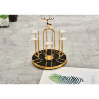 lacshop2023 Khay Úp Cốc Ly Hươu Cao Cấp Inox Mạ Vàng