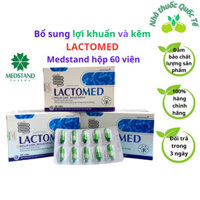 Lactomed Medstand hộp 60 viên nang cứng Bổ sung lợi khuẩn và kẽm. Kích thích tiêu hoá giúp ăn ngon.