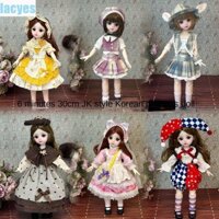 Lacyes 30cm Bjd Doll, 3D Eyes Dress Up Removable Joints Doll, Đồ chơi DIY có quần áo Khớp có thể tháo rời 30cm 1 / 6 Búp bê Bjd Quà tặng bé gái