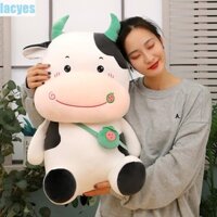 Lacyes Bò Sang Trọng Đồ Chơi, Lông Tơ Mô Phỏng Sữa Bò Sang Trọng Búp Bê, Động Vật Mềm Mại Dễ Thương Bò Kid Đi Kèm Búp Bê Sofa Trang Trí