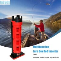 Lacyes Hộp Câu Cần Đứng, Hộp Câu Cá Bằng Nhựa Di Động, Bộ Phận Gắn Xô Bền Đế Chắc Chắn Chèn Kẹp Hộp Câu Cá Thùng Giá Đỡ Phụ Kiện Câu Cá