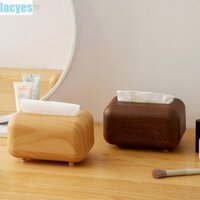 Lacyes Hộp đựng khăn giấy hạt gỗ giả, Hộp giấy để bàn đa chức năng phong cách Ins, Hộp chiết xuất chống trượt Hộp đựng khăn ăn nhựa sáng tạo Hộp đựng giấy vệ sinh