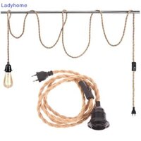 Lady 2M 3M E27 EU Cắm DIY Dây Xoắn Đèn Đế Dây Điện 2 Lõi Ổ Cắm Nhựa Vintage BẬT TẮT Cáp Chuyển Đổi VN