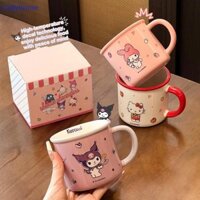 Lady Kawaii Sanrio Hello Kitty Cốc Anime Kuromi Cinnamoroll Ăn Sáng Sữa Cà Phê Quà Tặng Trẻ Em VN