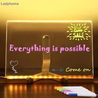 Lady Led Lớn Bảng Ghi Chú Với Màu Sắc Led Bật Sáng Acrylic Bảng Tin Vẽ Led Bảng Viết Khô Tẩy Ban Với Và 7 Bút VN