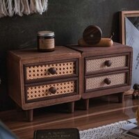 Lại kiểu Nhật bàn thật gỗ homestay ngủ ký túc xá trang trí hộp đựng phòng khách nhà bếp ins gia đình