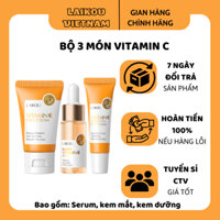 Laikou bô sản phẩm vitamin c 3 món đóng túi zip giúp làm sáng da mờ thâm nám