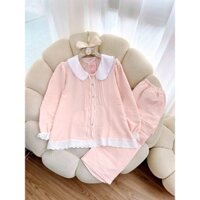Lalalin_Set đồ bộ pastel phối cổ áo sen