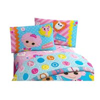 Lalaloopsy Doll Twin Sheet Set with 1 Flat Sheet, 1 Fitted Sheet and 1 Pillowcase