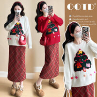 【Lalune DuCiel💕】Ảnh thực tại chỗ ~ 2025 mùa đông mới nổi tiếng trên mạng thời trang cây thông Noel giảm tuổi đêm giao thừa Giáng sinh năm mới Áo len lễ hội