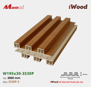 Lam 3 sóng iWood W195x30-3S30P-3