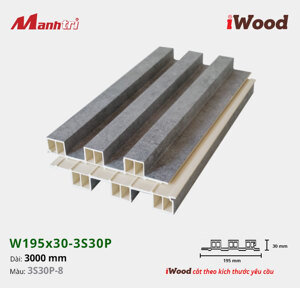 Lam 3 sóng iWood W195x30-3S30P-8