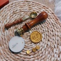 Làm dấu mộc đồng đóng tem sáp theo yêu cầu kích thước 2.5cm | Schepub handmade