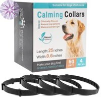 Làm dịu cổ áo cho chó 4 gói Vòng cổ Pheromone cho chó Pheromone Bình tĩnh kéo dài 60 ngày Vòng cổ làm dịu chó linh hoạt Vòng cổ Pheromone SHOPQJC0920