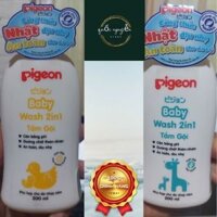 [LÂM ĐỒNG][Chính Hãng] Combo Thùng 12 chai Sữa tắm gội dịu nhẹ cho bé  Pigeon 2 trong 1 hạt JoJoBaHoa hướng dương chai 200mlQNSTB001