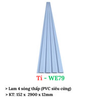 Lam gỗ nhựa 4 sóng thấp, tấm ốp dạng sóng, KT:152 x 2900 x 12mm, mẫu mã đa dạng, màu sắc độc đáo, hàng có sẵn giao ngay