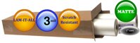 LAM-IT-ALL Scratch Resistant Laminating Film 25-inch x 200-feet x 1-inch core (4 Rolls) 5.0 Mil Treated Matte, Glueable, Foil Stampable, Spot UV Ca...