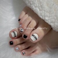 Làm Móng Tay Tùy Chỉnh Miếng Dán Móng Tay Cao Cấp Chanel Ngọc Trai Sang Trọng Handmade Đơn Giản Làm Trắng Da 3.28