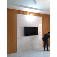Lam Sóng Giả Gỗ Ốp Tường ,Ốp trần Trang Trí. Nhận thi công. VẬN CHUYỂN SHOPEE cắt đôi.
