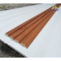 Lam Sóng Nhựa Giả Gỗ Composite Ốp Tường 4 Sóng Thấp