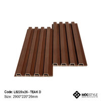 Lam sóng ốp tường - trần Ultra PVC LS220x26 TEAK D