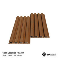 Lam sóng ốp tường - trần Ultra PVC LS220x26 TEAK M