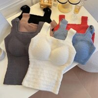 Lamb 's Len Nữ Giữ Nhiệt Quần Lót Dài Dày Và Có Đệm Nhiệt Áo Sơ Mi Không Đánh Dấu Đáy