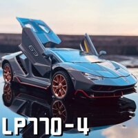 Lamborghini LP770 LP770-4 LP7704-Mô Hình Siêu Xe Lamborghini LP770 LP770-4 LP7704 tỉ lệ 1:24 Hãng CheZhi Chất Liệu Hợp Kim Có Đèn, Âm Thanh, Trưng Bày
