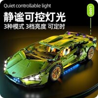 Lamborghini Porsche 911 tương thích với gạch Lego điều khiển từ xa xe thể thao trẻ em lắp ráp xe đồ chơi giáo dục quà tặ
