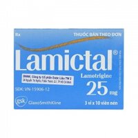 Lamictal 25mg GSK, Hộp 3 vỉ x 10 viên