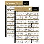 Laminated Suspension Exercise Poster - Strength Training Chart - Build Muscle, Tone & Tighten - Home Gym Resistance Workout Routine - Fitness Guide...
