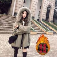 【Lamode】2025 phiên bản Hàn Quốc mùa đông mới áo ấm nữ dài áo bông