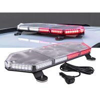 LAMPHUS NanoFlare NFMB80 26" 80W RED White LED Strobe Mini Light Bar [SAE Class 1] [63 Flash Modes] [12ft Cord] [Magnet or Permanent] Flashing ...