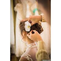 Lan cài tóc cô dâu phụ kiện cưới - chất liệu cao su  bộ 2 cái