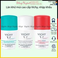 Lăn khử mùi cao cấp Vi.chy, khử mùi nách hiệu quả lên đến 72h, khô thoáng, không vàng ố áo, lọ 50ml