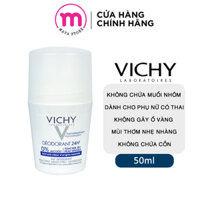 Lăn khử mùi cho bà bầu, mẹ bầu Vichy Deodorant 24h Toucher 50ml