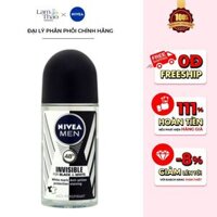 Lăn Khử Mùi Cho Nam Chống Ố Vàng Nivea 48H Invisible Black & White